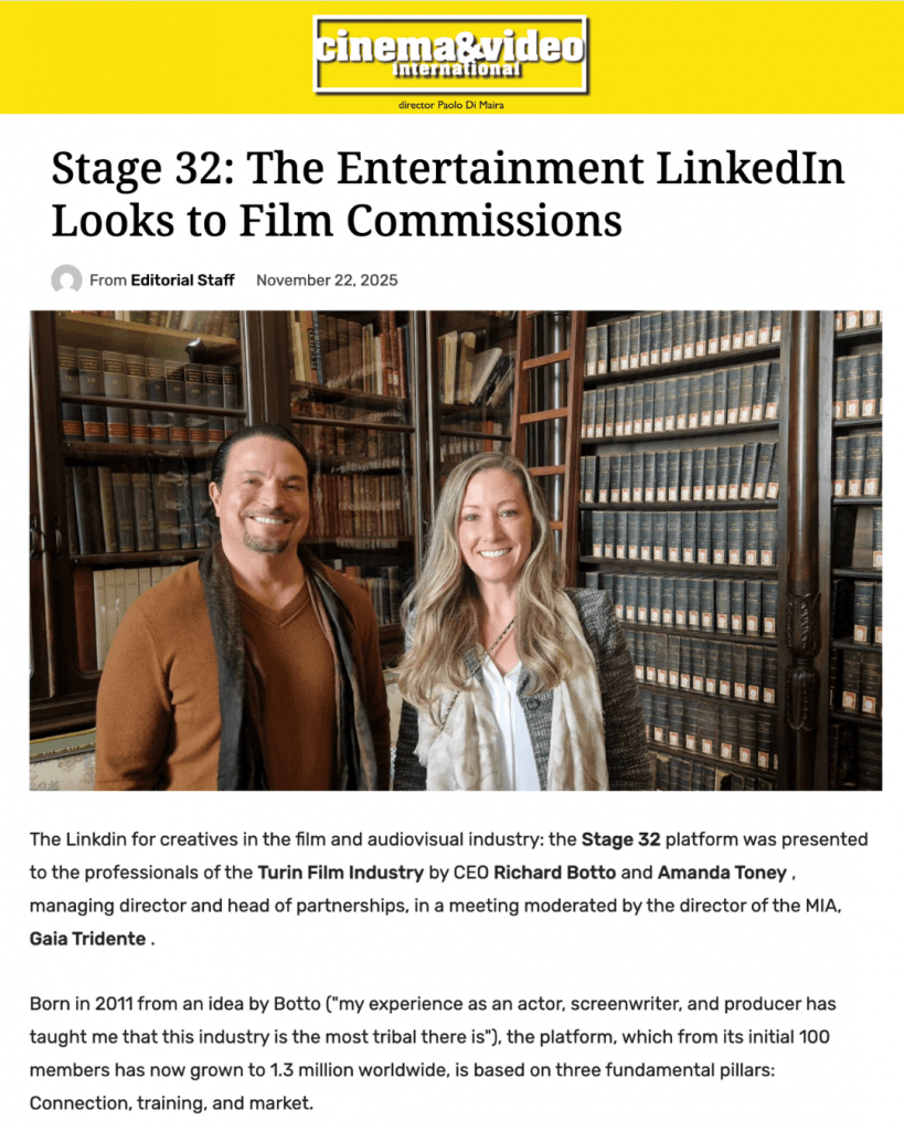 Stage 32 Featured at the 43rd Torino Film Festival