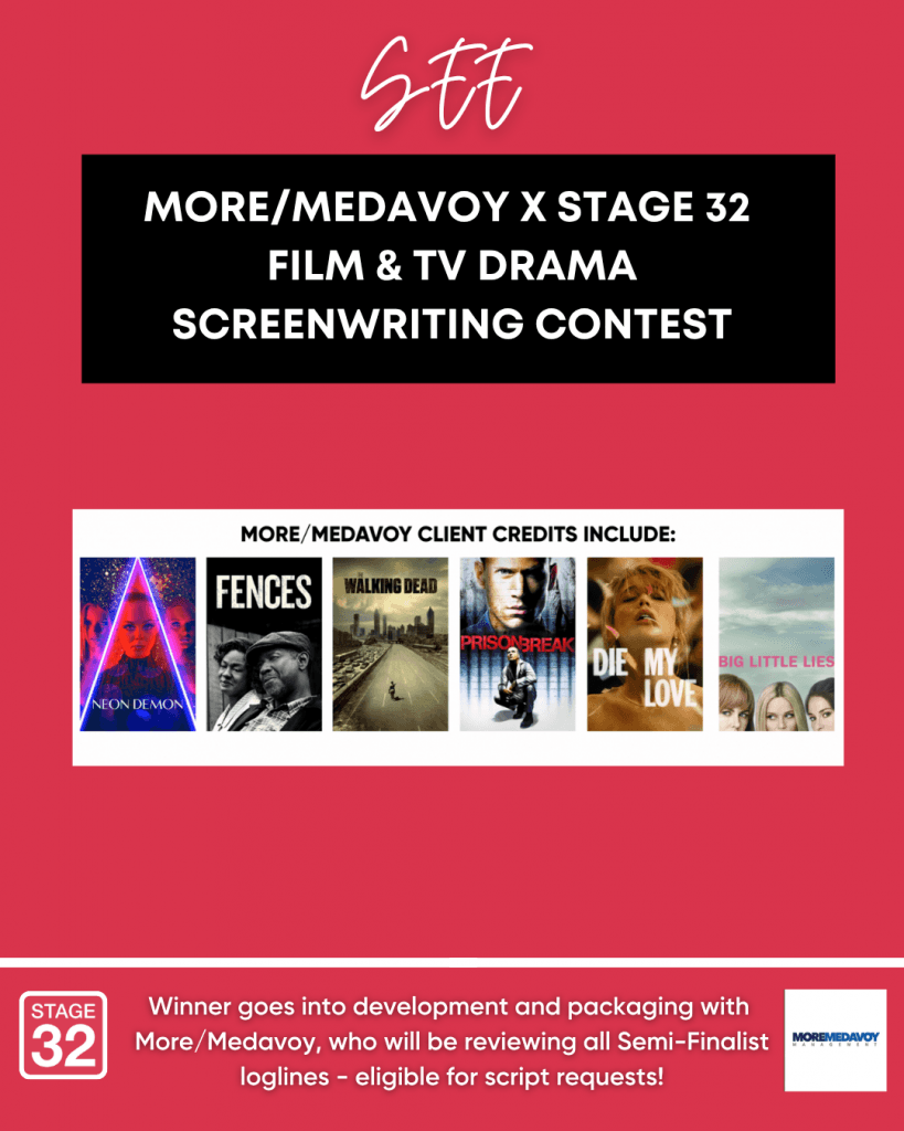 Stage 32  MoreMedavoy Partner For Exclusive Opportunity for Writers to Land a Manager