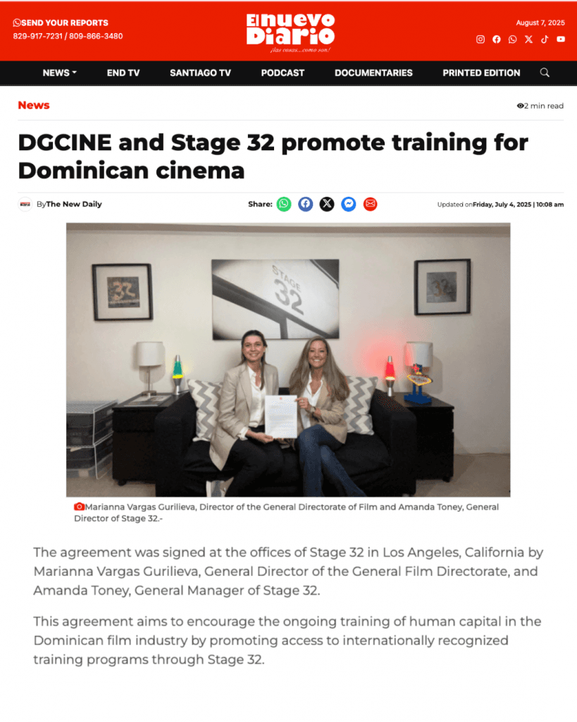 DGCINE Partners with Stage 32 Certification