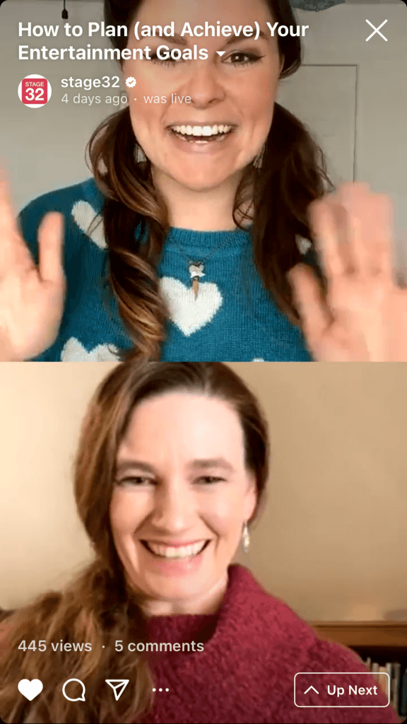 Instagram Live Series How to Plan Your Entertainment Goals  How to Ace Self Tape Auditions