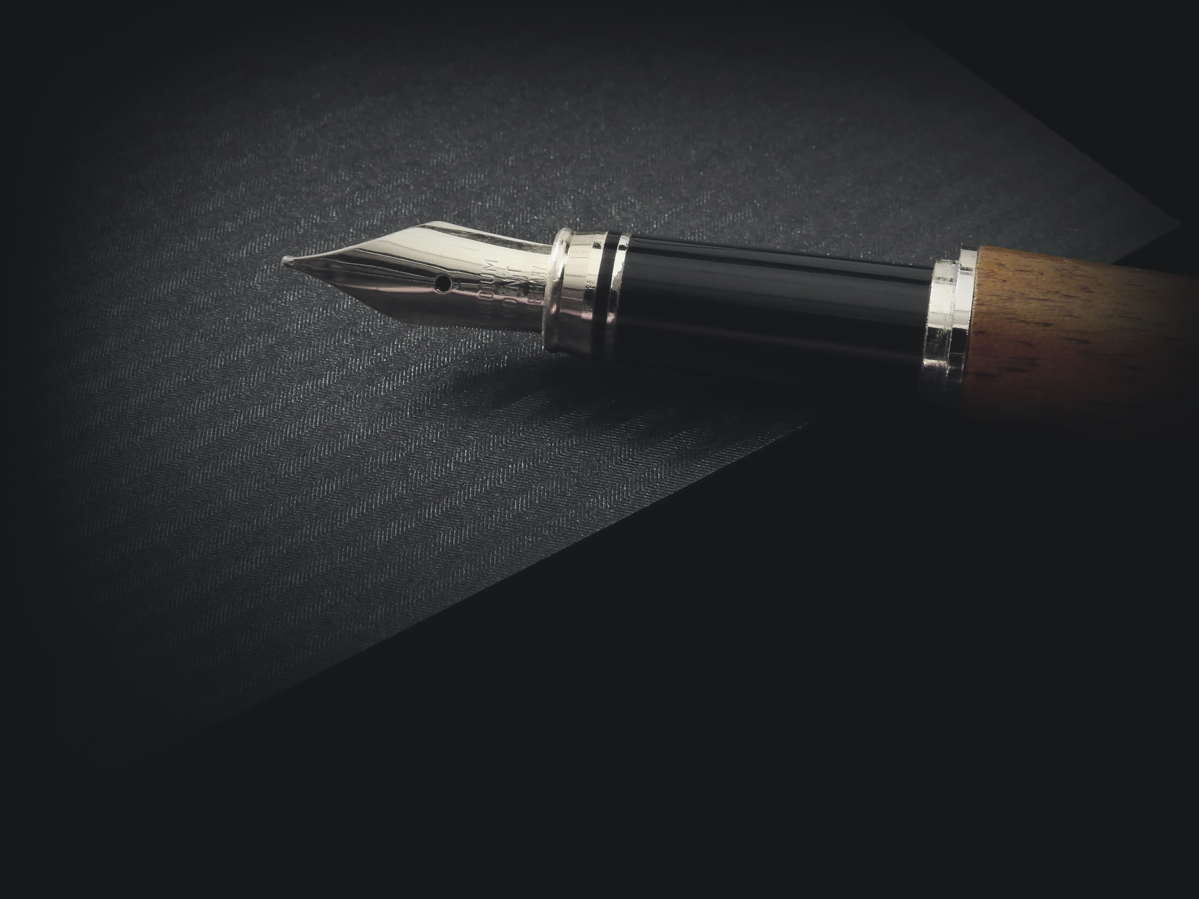 Black fountain pen