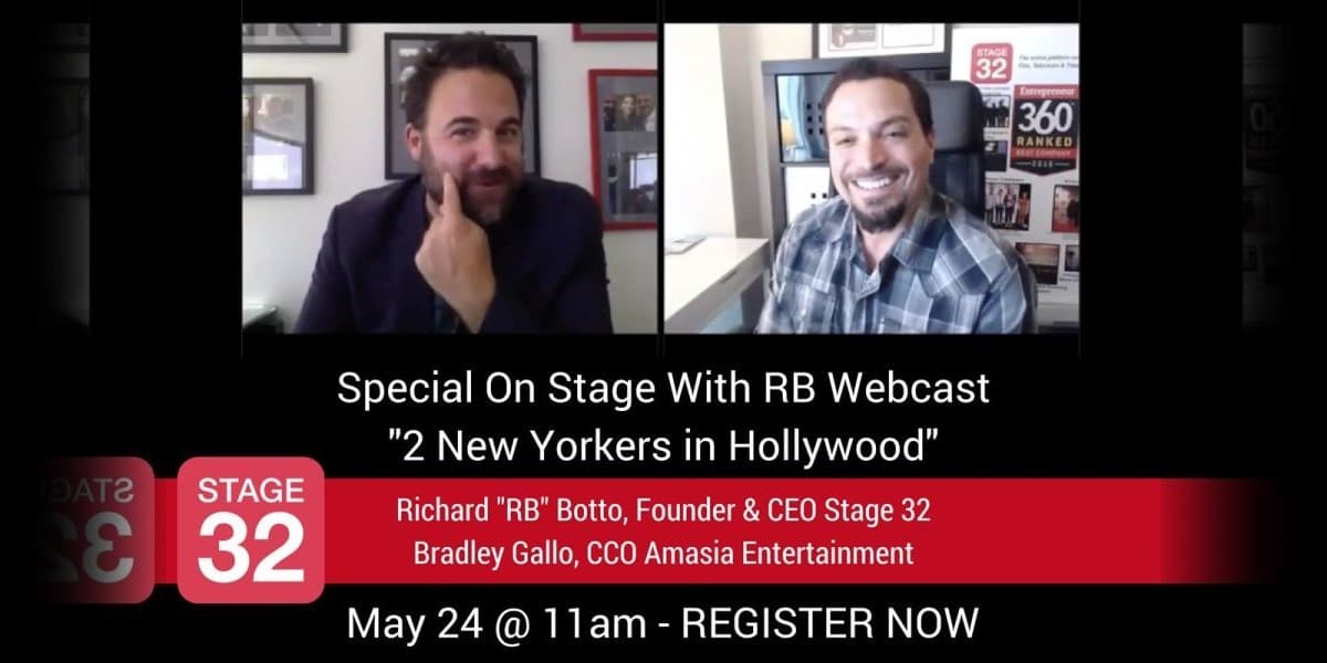 Special On Stage With RB Webcast "2 New Yorkers In Hollywood" Next Wednesday 