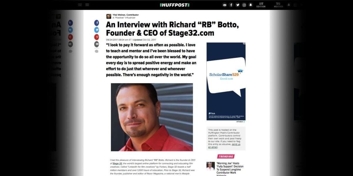 RB Featured in The Huffington Post - Prepare to be Inspired!