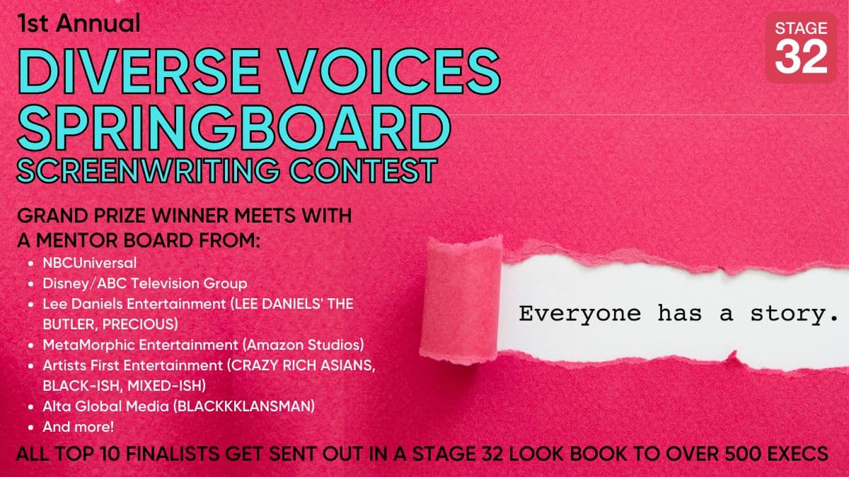 Announcing Our 1st Annual Diverse Voices Springboard Screenwriting Contest