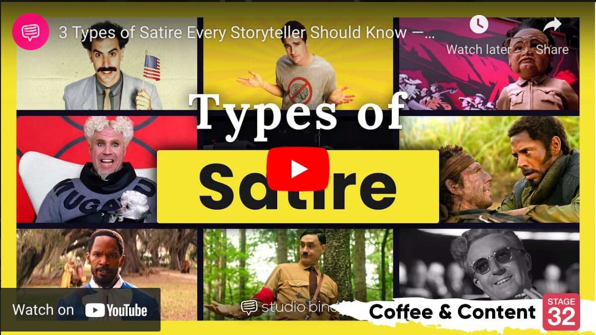 Coffee & Content: 3 Types of Satire Every Storyteller Should Know & How to Build a Wireless Film Studio