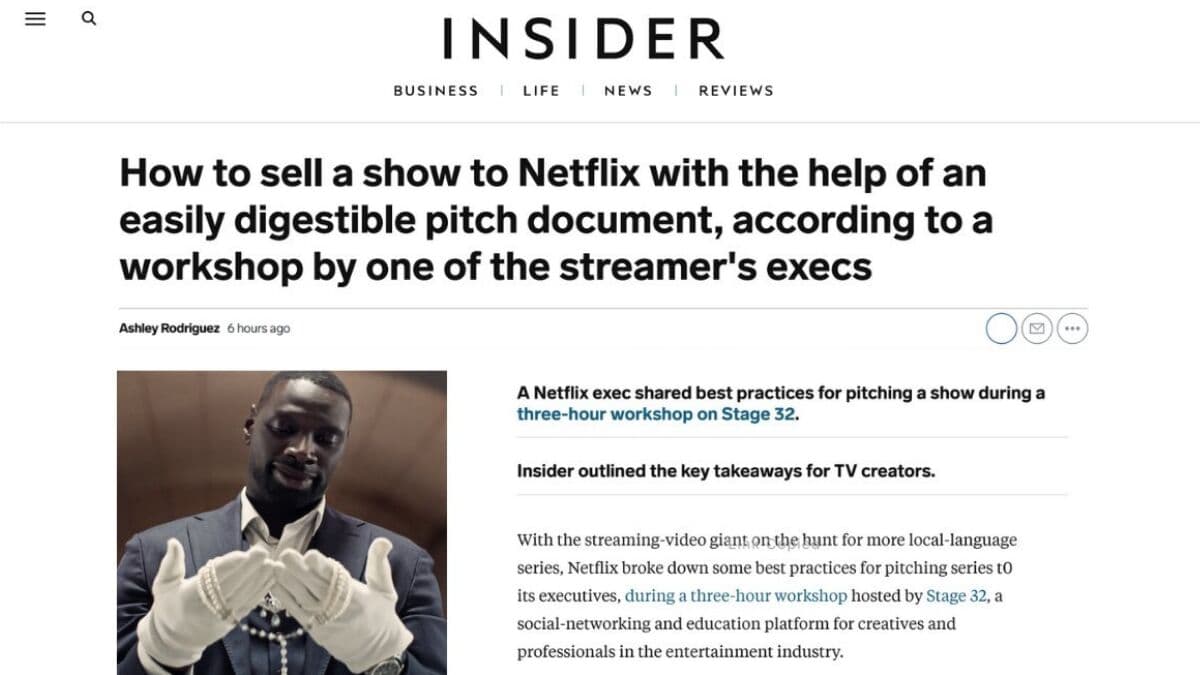 In the News: Stage 32 Featured in Business Insider