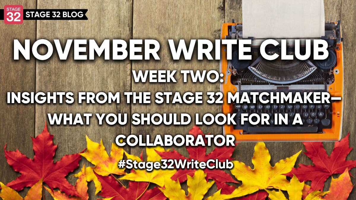 November Write Club Week #2: Insights From The Stage 32 Matchmaker — What You Should Look For In A Collaborator!