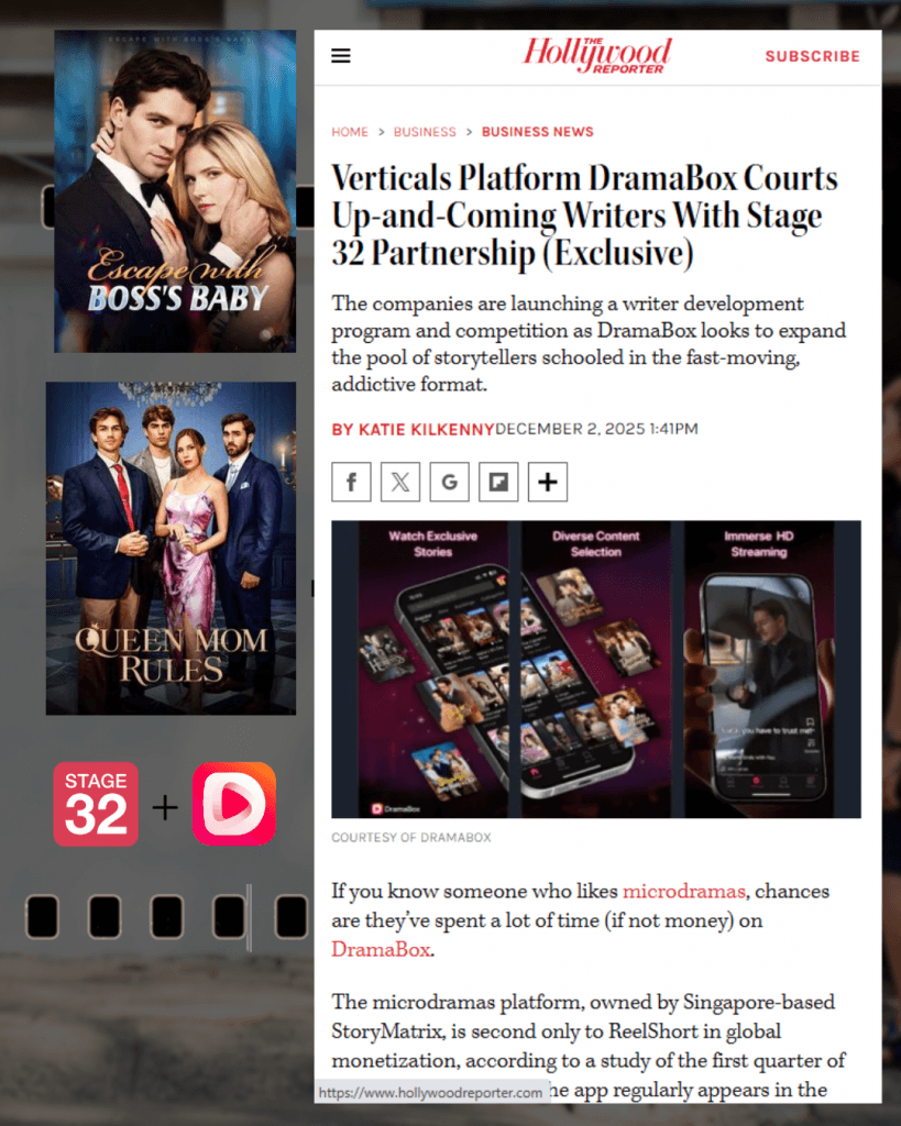 Stage 32 DramaBox Join Forces to Launch Worlds First Vertical Drama Incubator