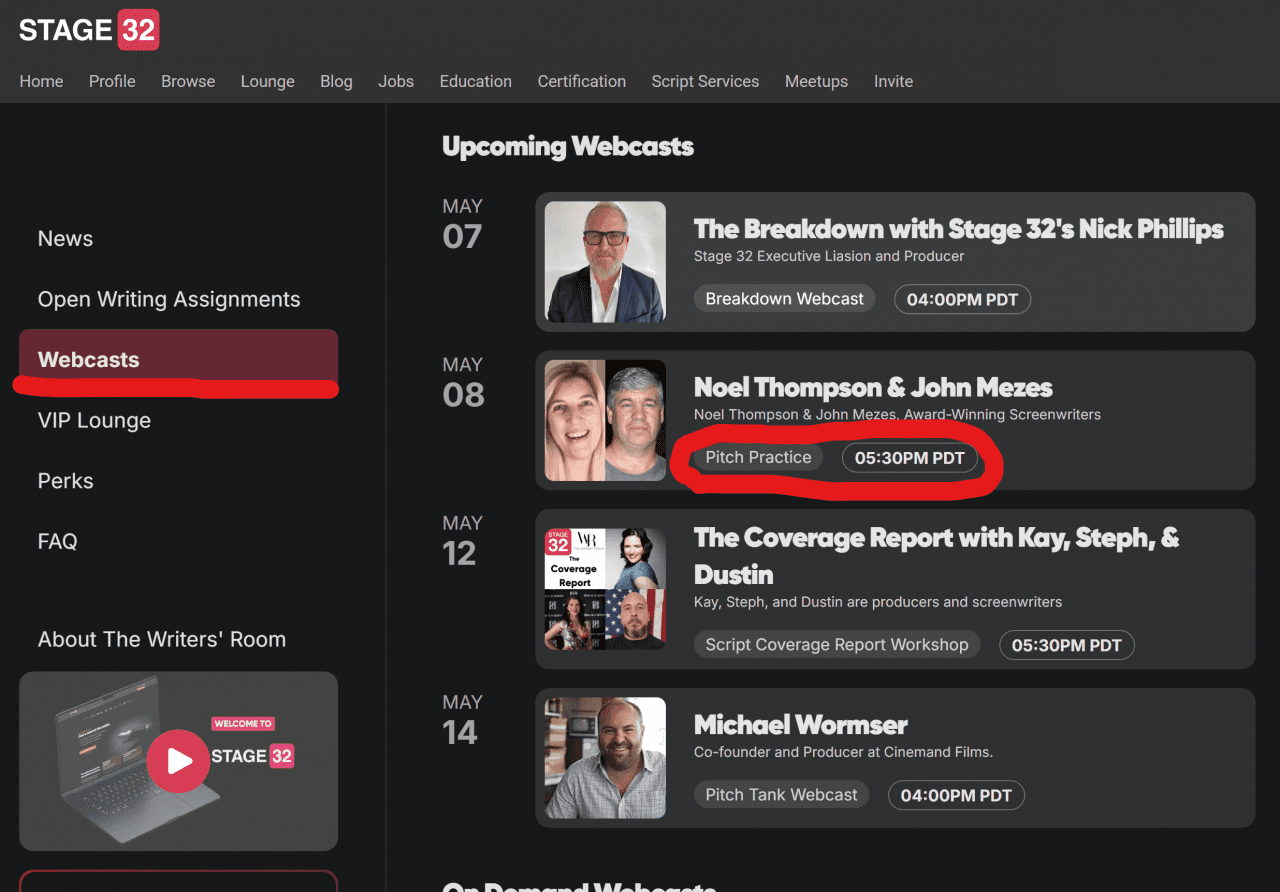 The Stage 32 Writers Room Community The Power of MemberRun Events